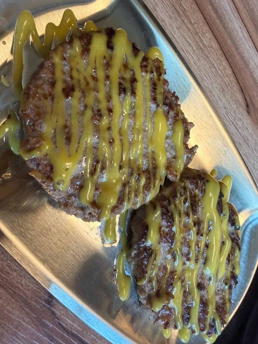 Handmade tteokgalbi ordered as a side dish