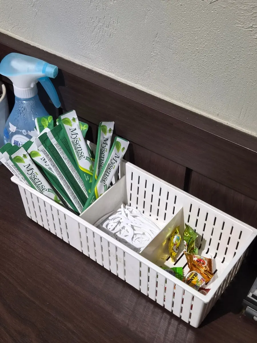 계산대 옆 편의용품 코너