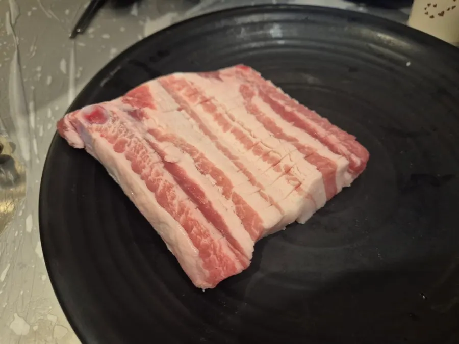 숯불에 굽는 박포생갈비