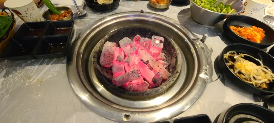 Charcoal brought to the table