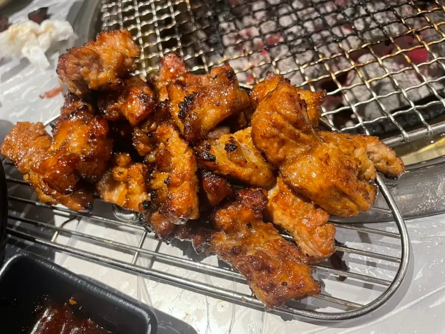 Extra 500g of pork galbi ordered