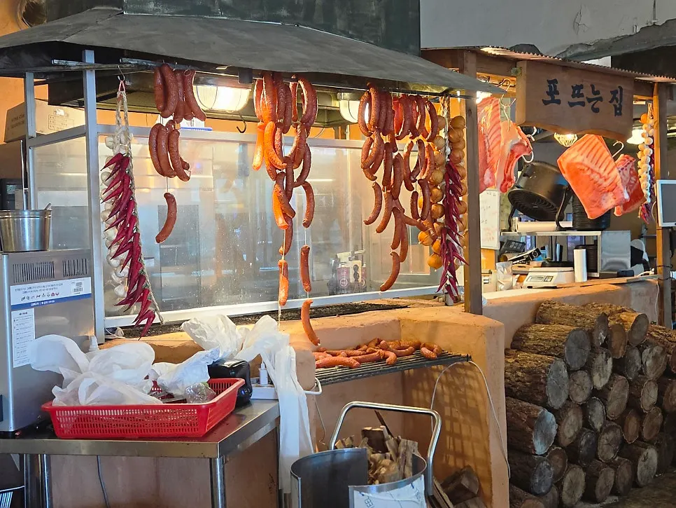 Sign listing pork galbi menu prices
