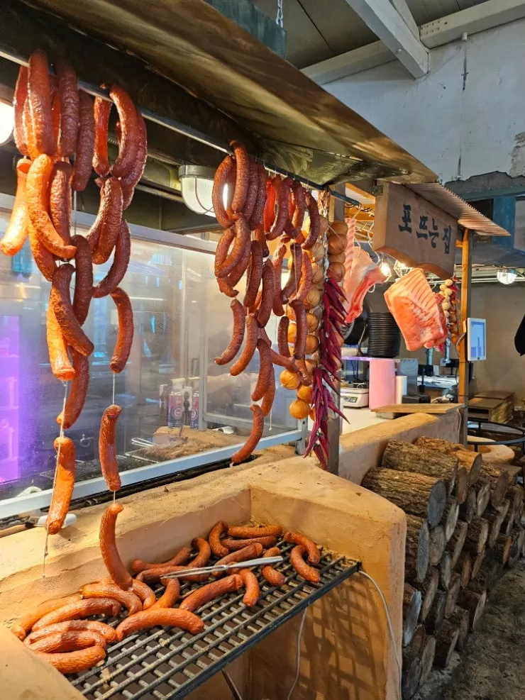 Menu board at Baeksanu Sutbul Wolsong Main Branch