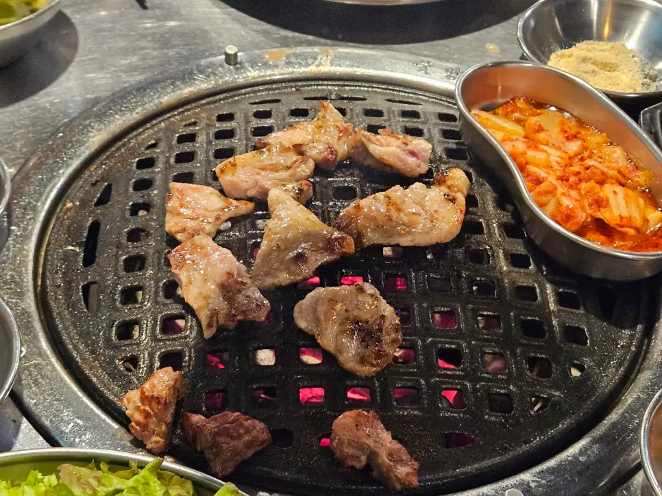 숙성 제주 한판 고기 접시