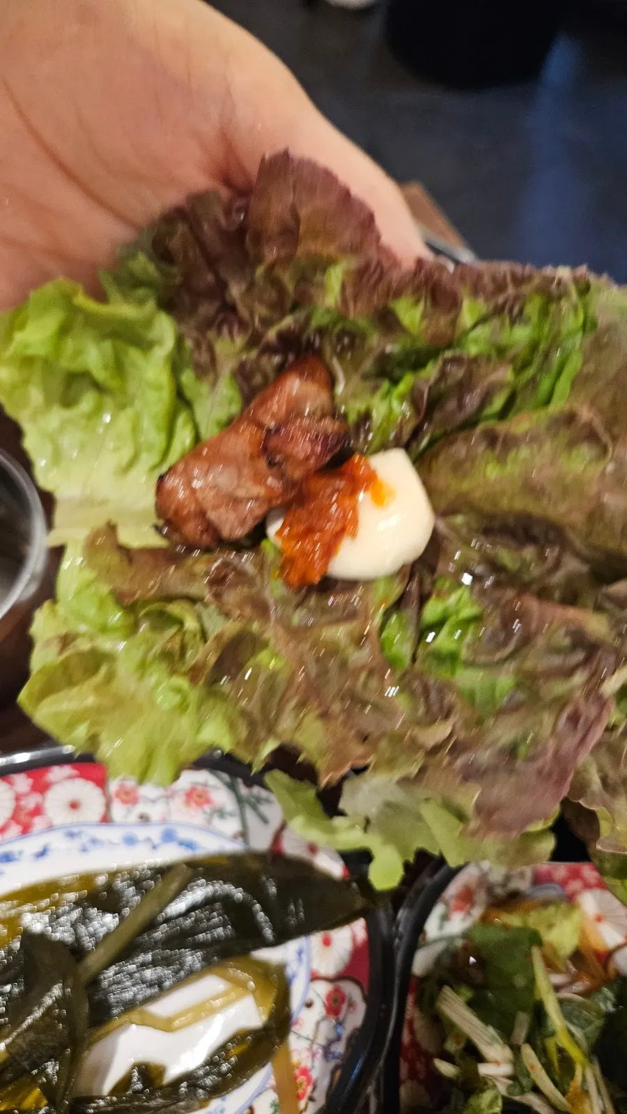 불판 위 양념 한돈 1인분