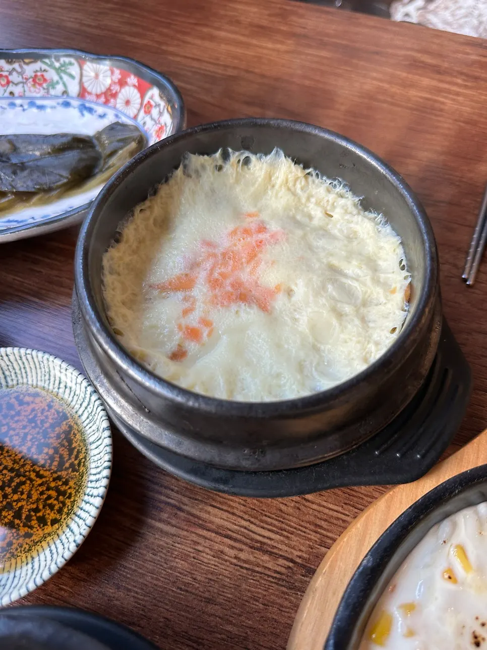 Fluffy, puffed-up steamed egg custard