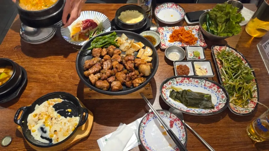 Soybean paste stew served with the set