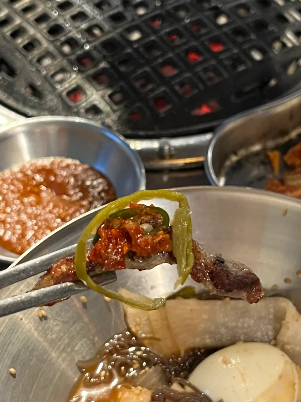 Pork paired with aged kimchi