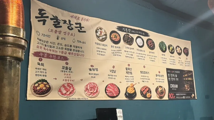 독불장군 일산백석점 외부와 주변 거리