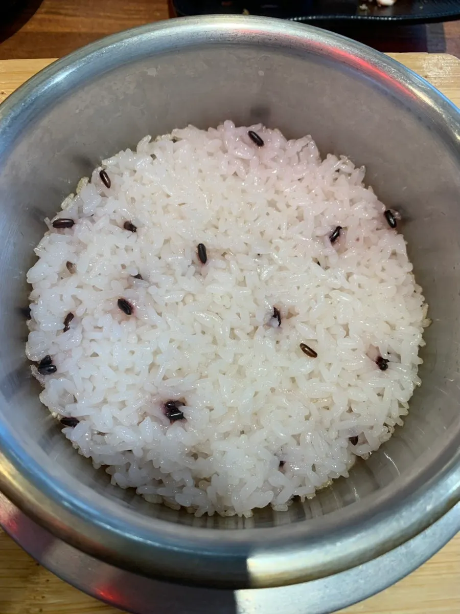 Pot rice with water added to make nurungji
