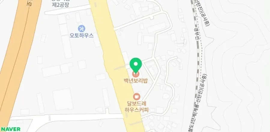 신탄진로 백년보리밥 위치 지도 이미지