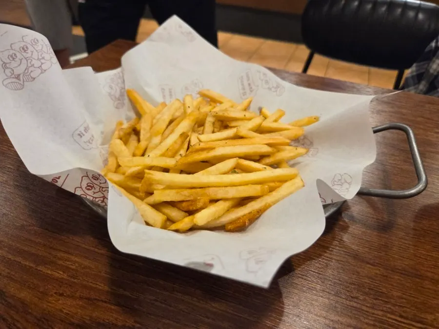 Set composition with three orders of French fries