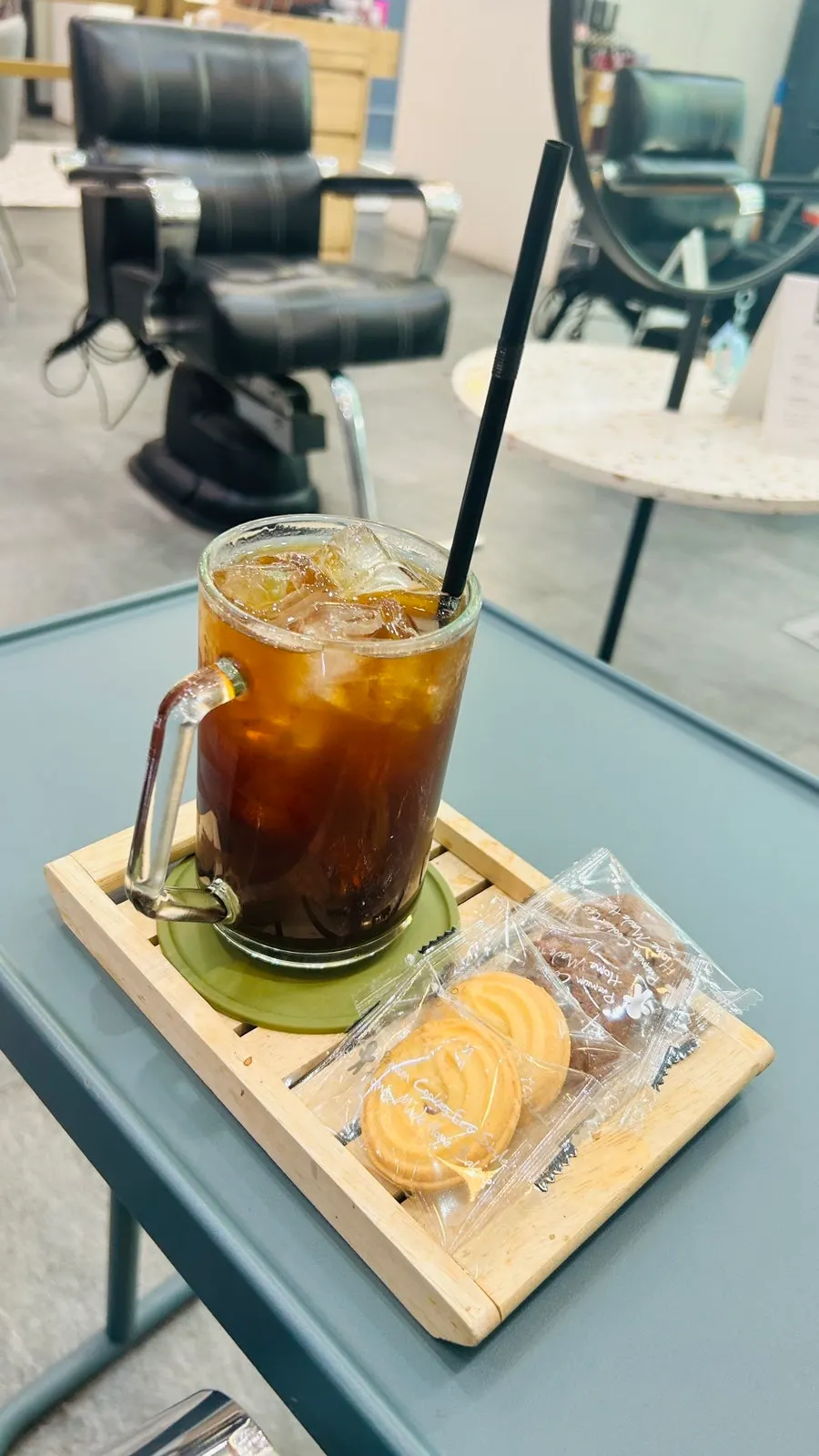 Tea served during the treatment