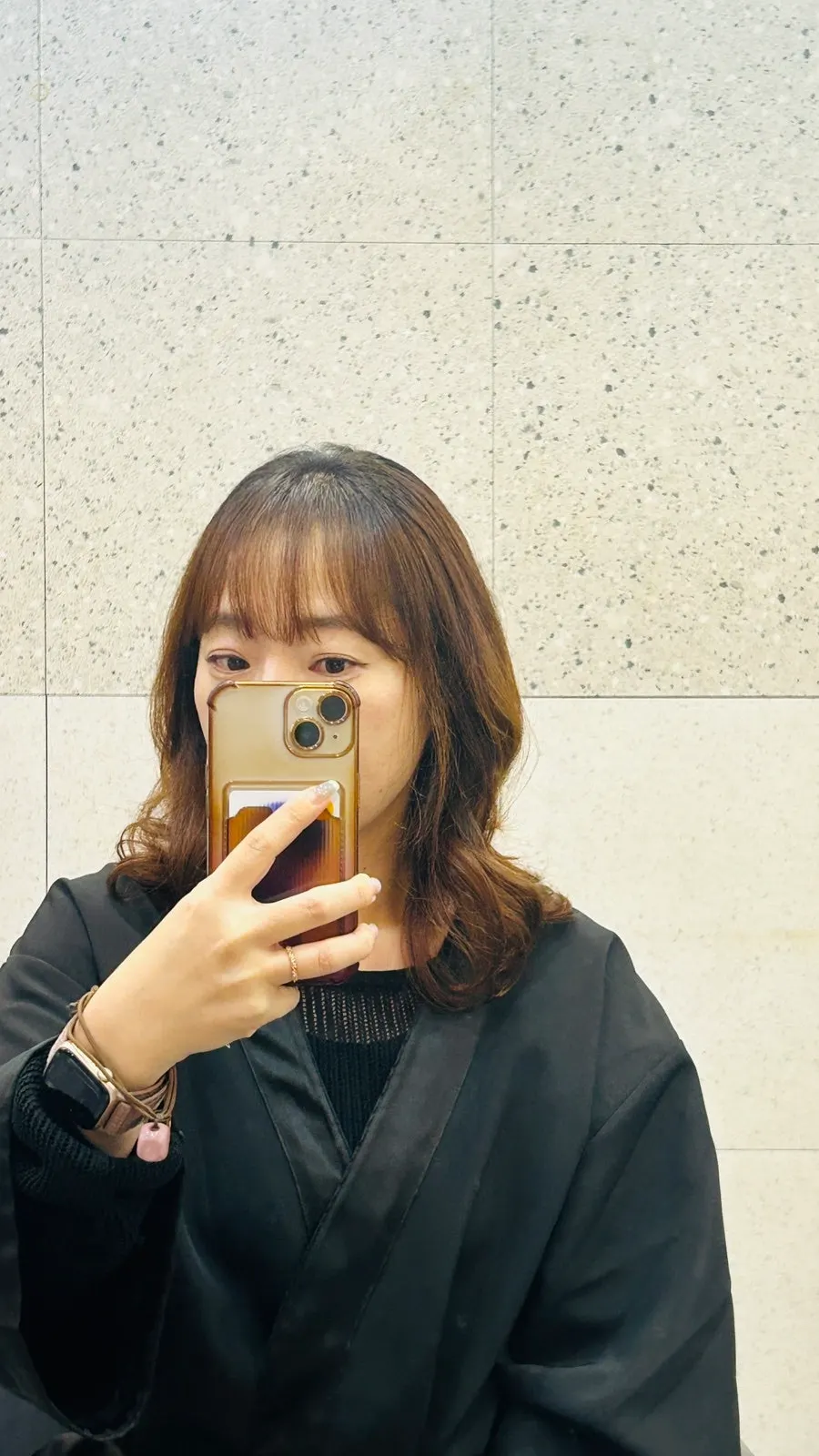 Natural curls after blow-drying