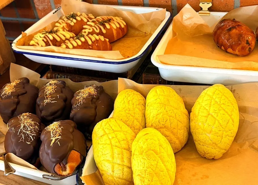 Bread displayed at the 1st floor counter