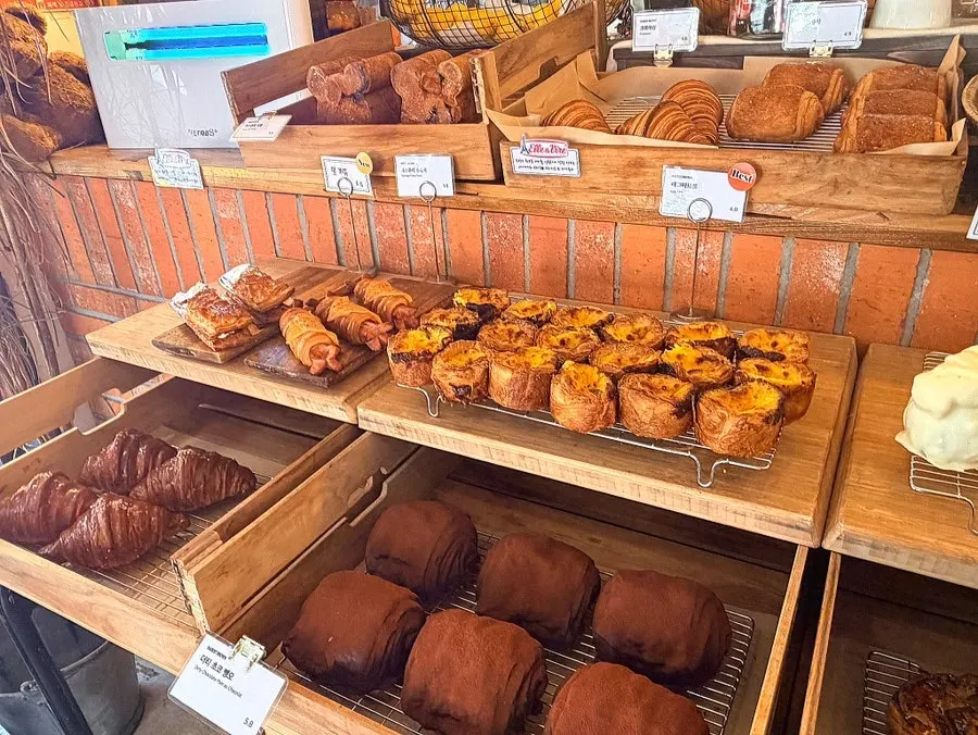 Assorted madeleines on display