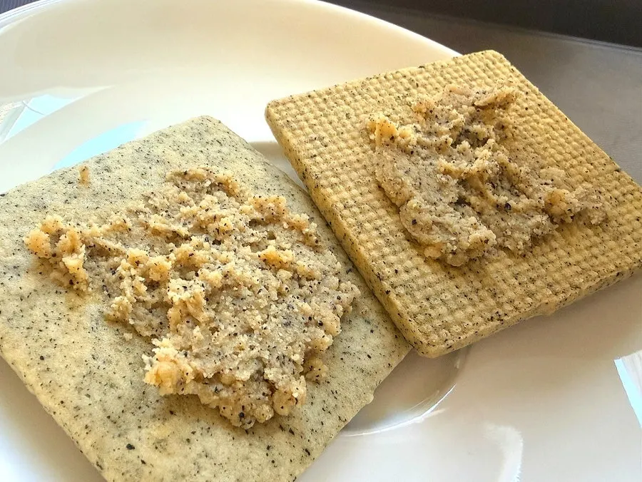 Colorful sand cookies in a container