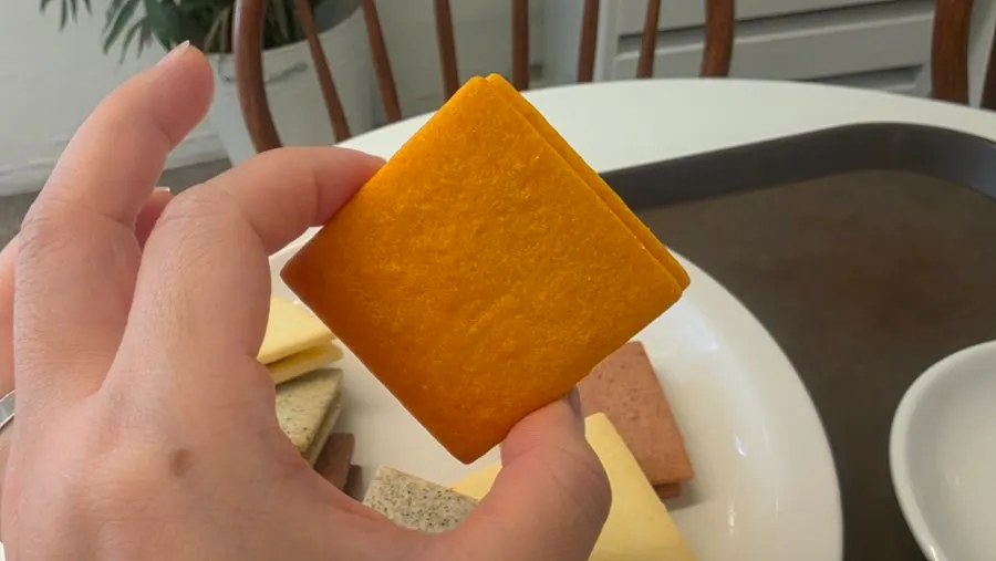 Yellow cheese Gangnam Sand with coffee