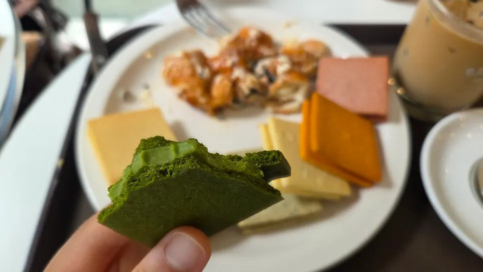 Cross-section of mentaiko mayo baguette packed with roe