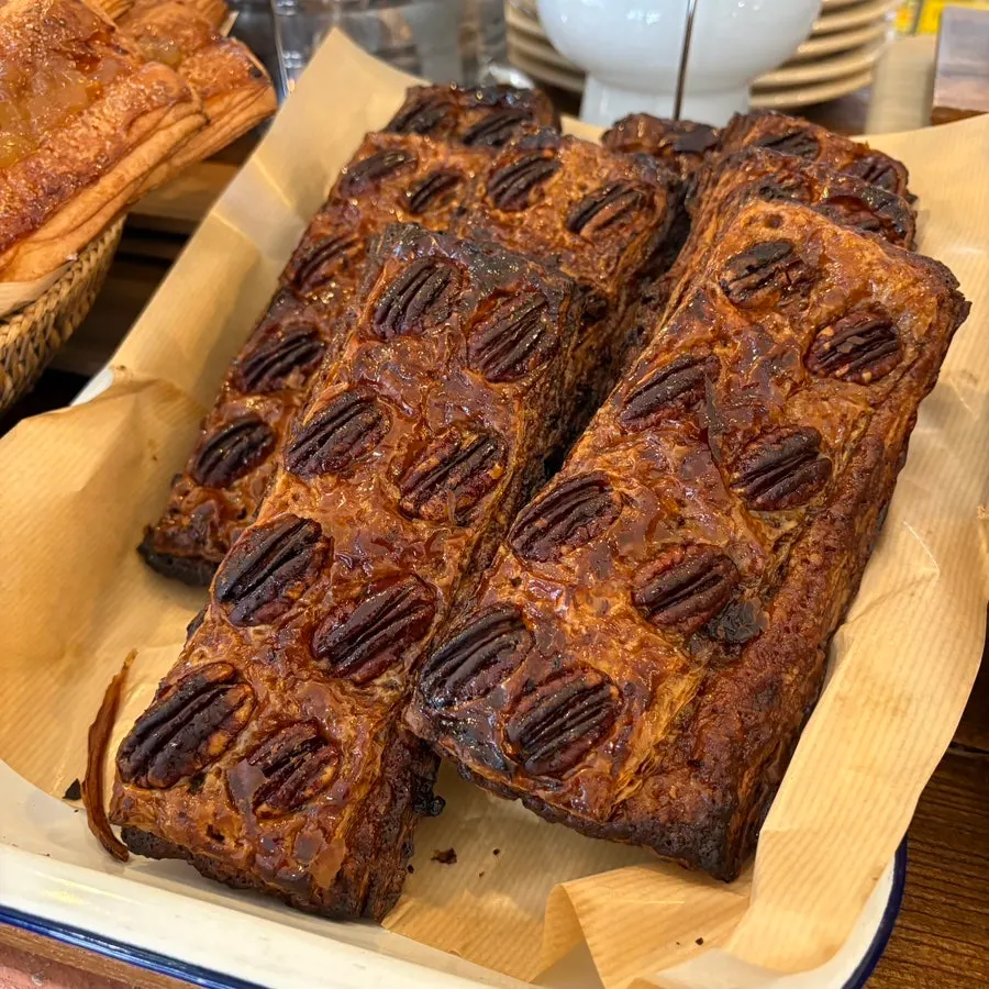 Display of alligator pastries and other items