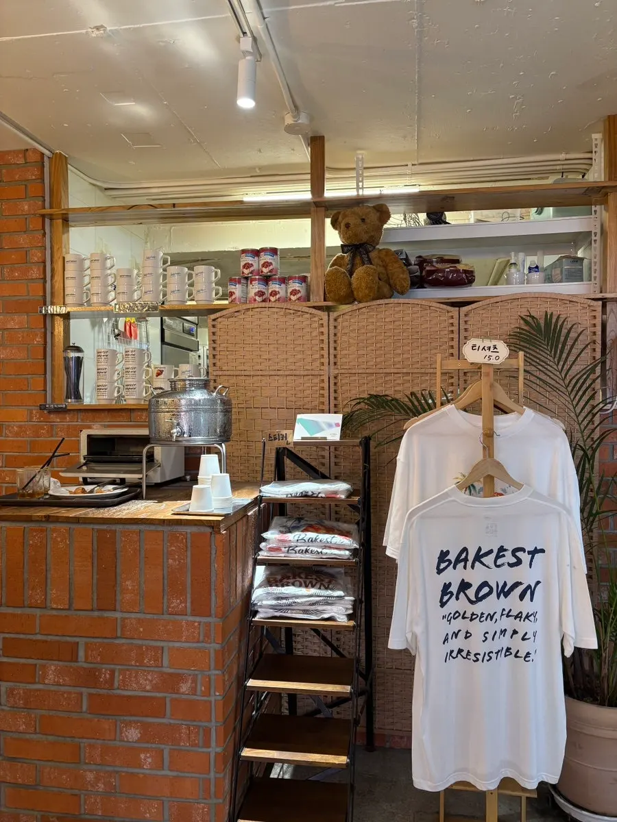 Goods display area on the café's 1st floor