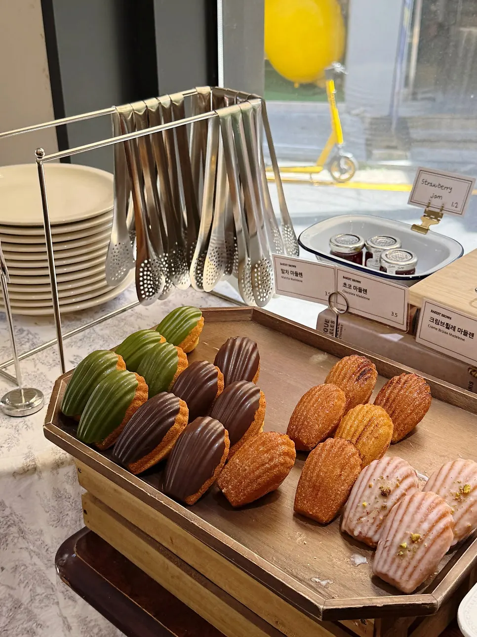 A display corner with various breads