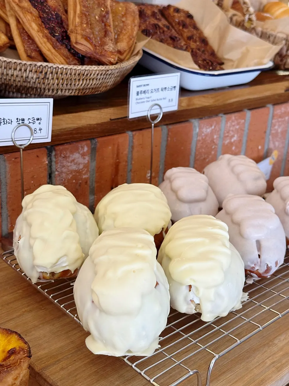 Bakery desserts on display