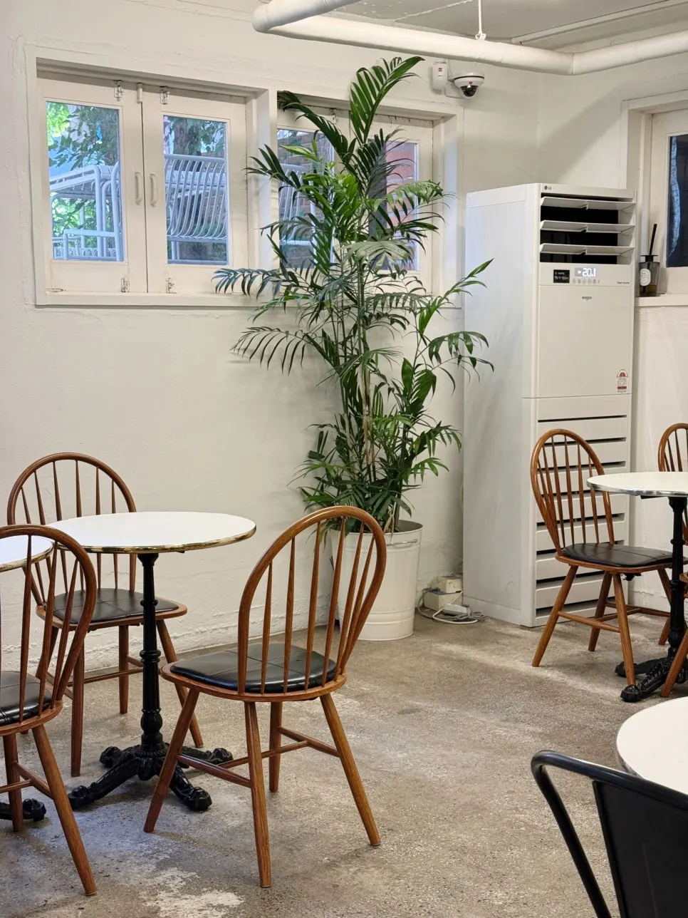 The spacious café space at Bakerist Brown