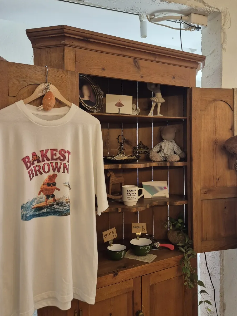 Goods corner sold at the café