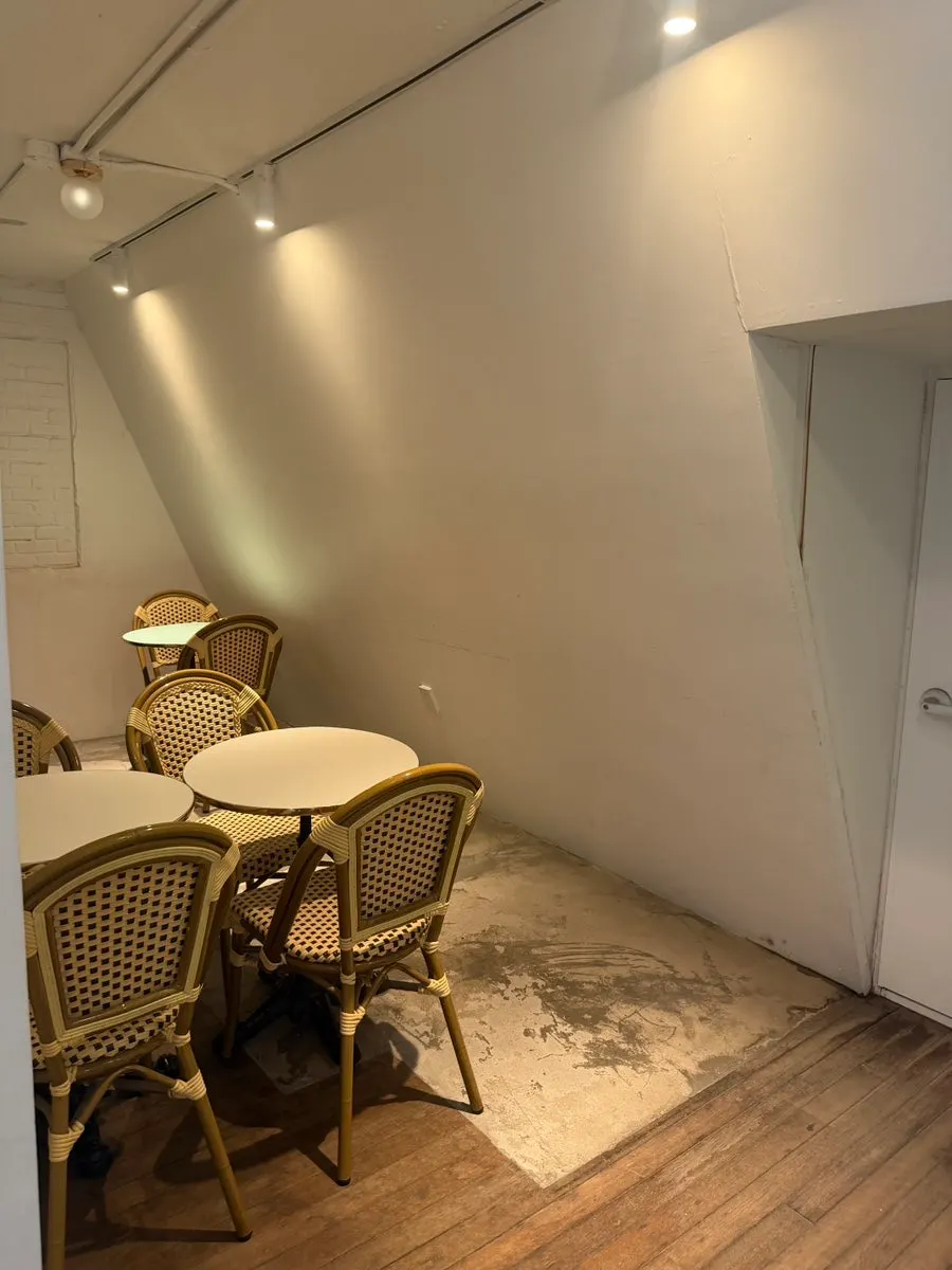View of the café's interior seating