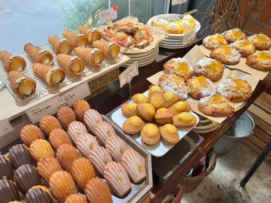 Salt bread display corner at Bakerist Brown