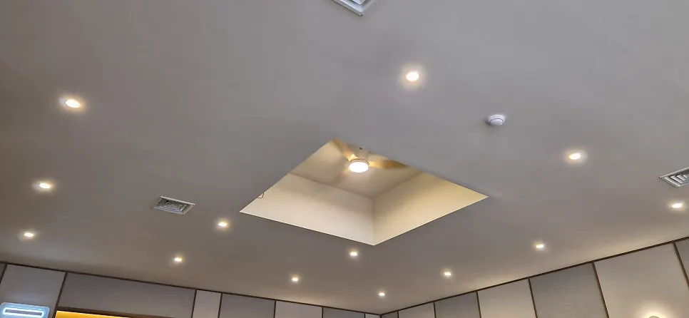 Seating area separated by partitions