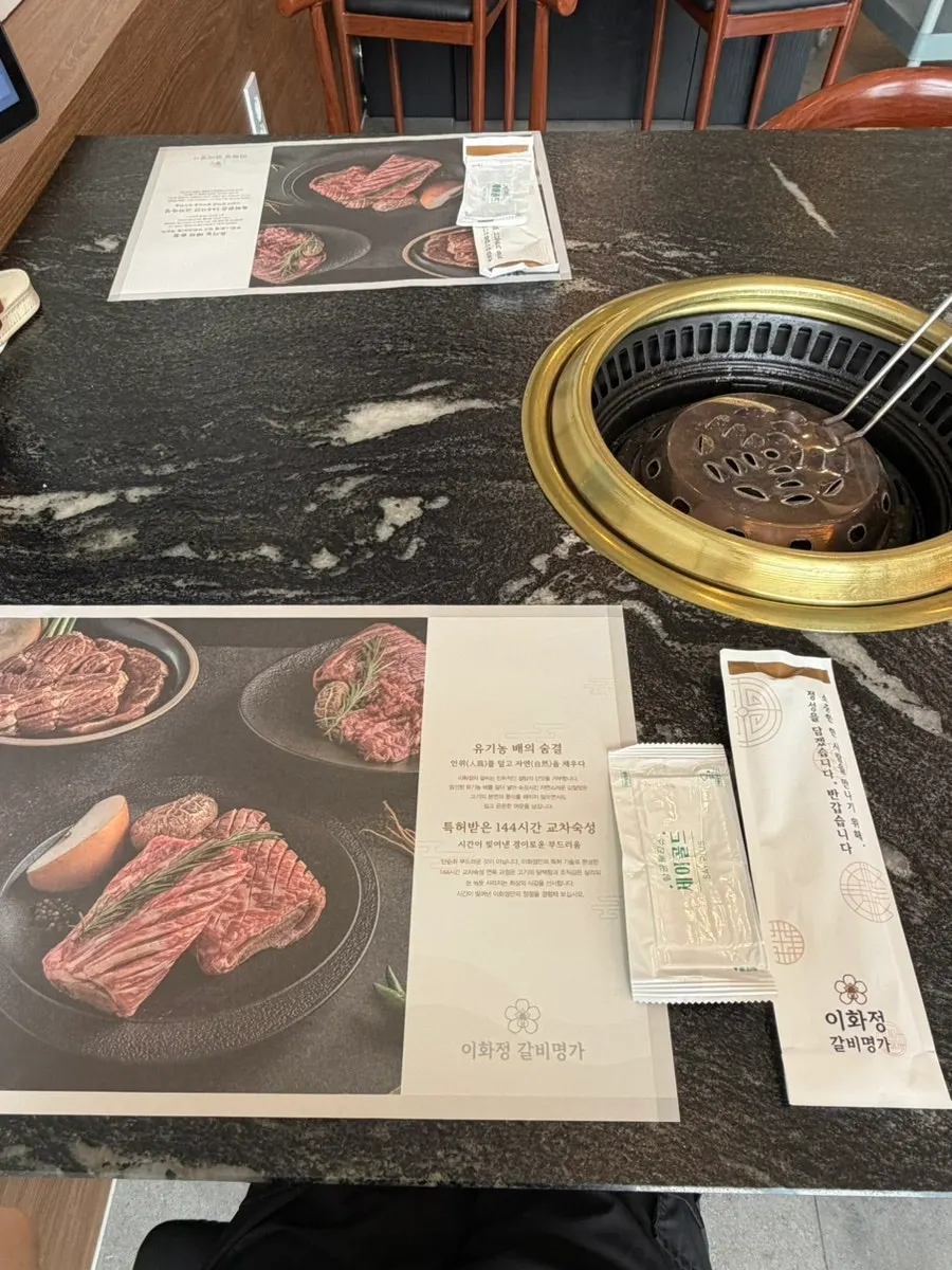 Ordered marinated pork ribs and meal items