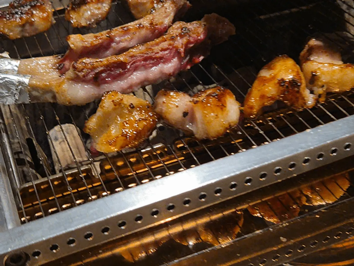 A tender piece of French rack lamb ribs