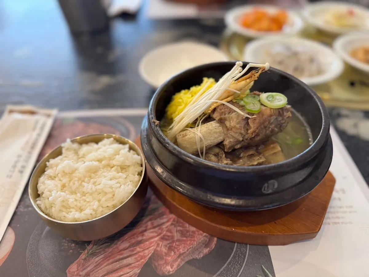 A bowl of ordered Premium Nourishing Galbitang