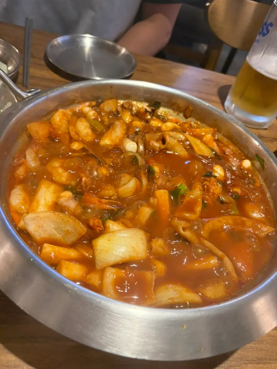Beef tripe nakgopsae cooking