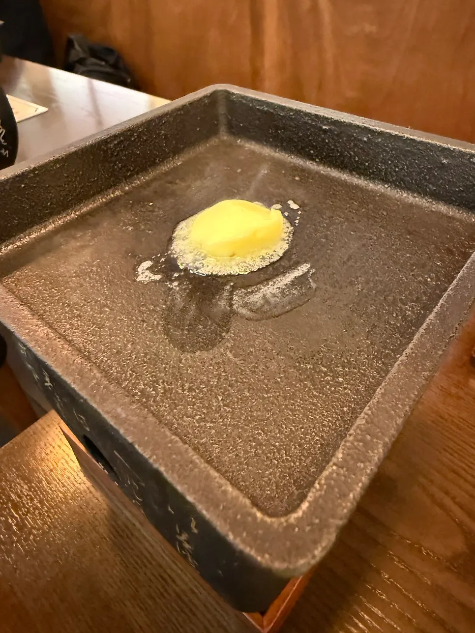 Sirloin gyukatsu served with the inside still rare