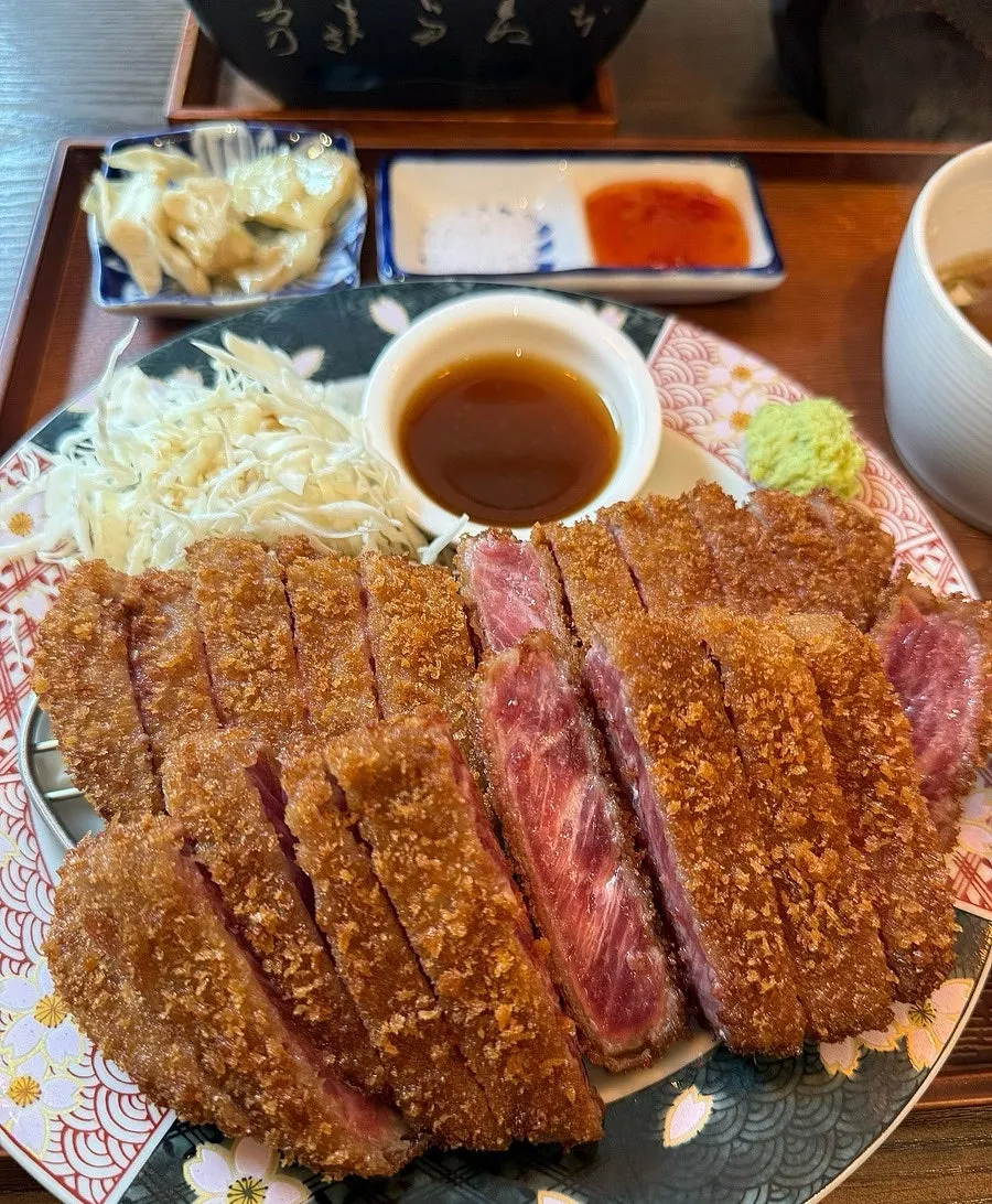 Full spread of the gyukatsu double jumbo