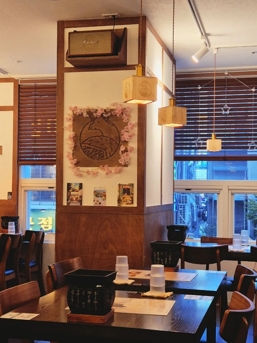 The table where the writer sat at Ichigyu Balsan Station Branch