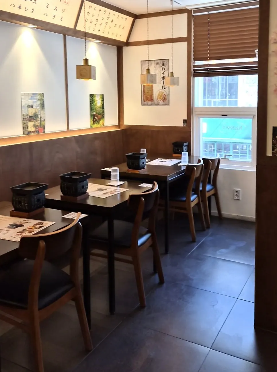 Mini grill set on every table
