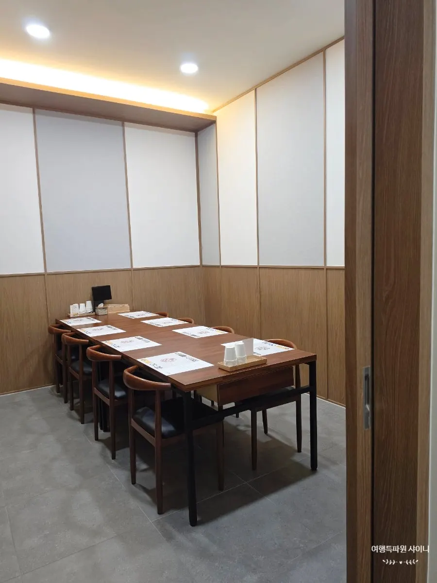 Interior of a private room for family dining