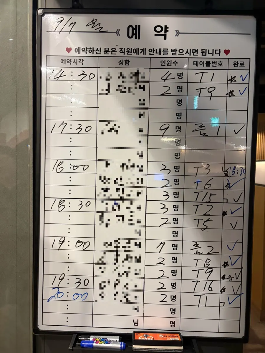 Photo of Hwarodam's location and hours signage
