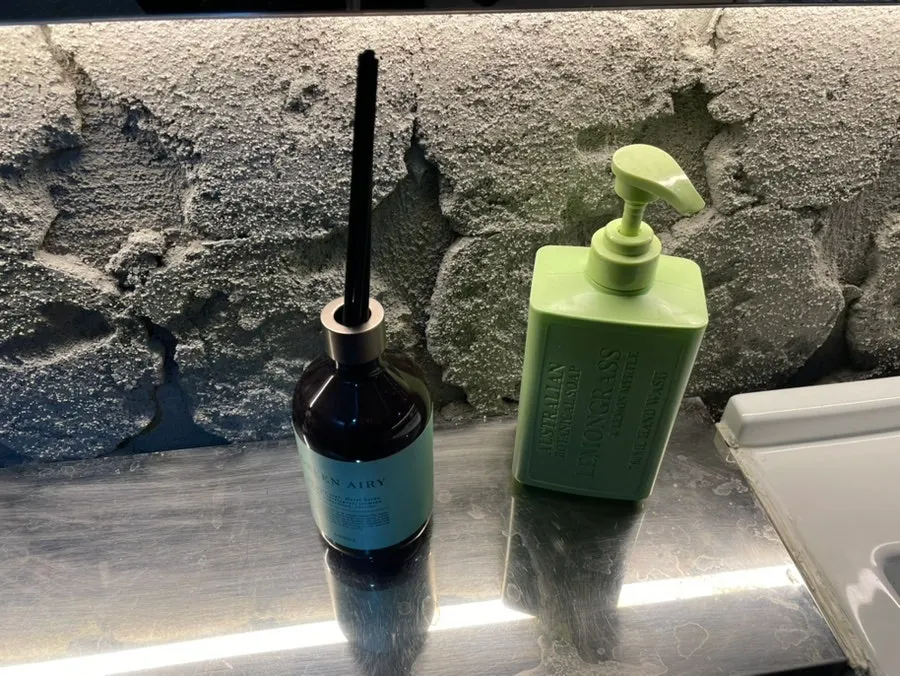 Photo about the clean, well-maintained restroom