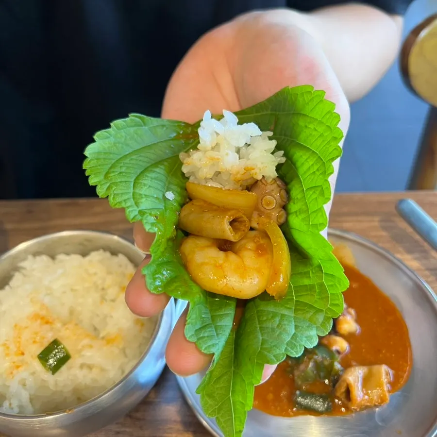 Generously filled tripe and nakgopsae