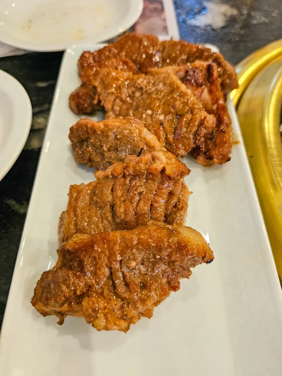 Pre-grilled pork ribs