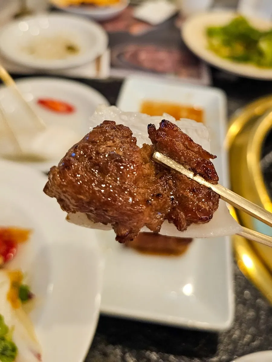 A tender bite of pork ribs