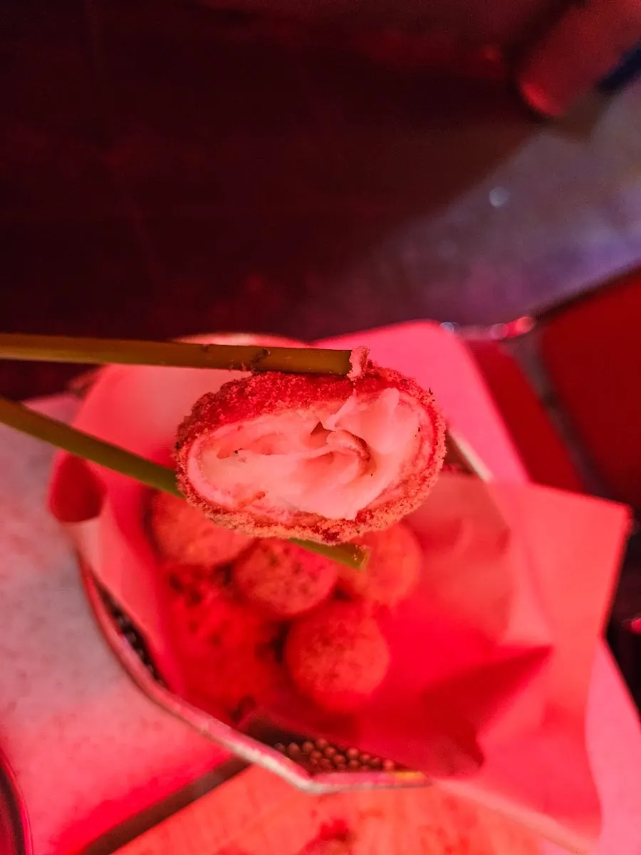 Crunchy Cheese Balls dusted with house seasoning