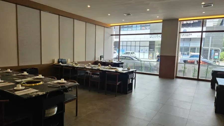 Upscale, neat restaurant interior