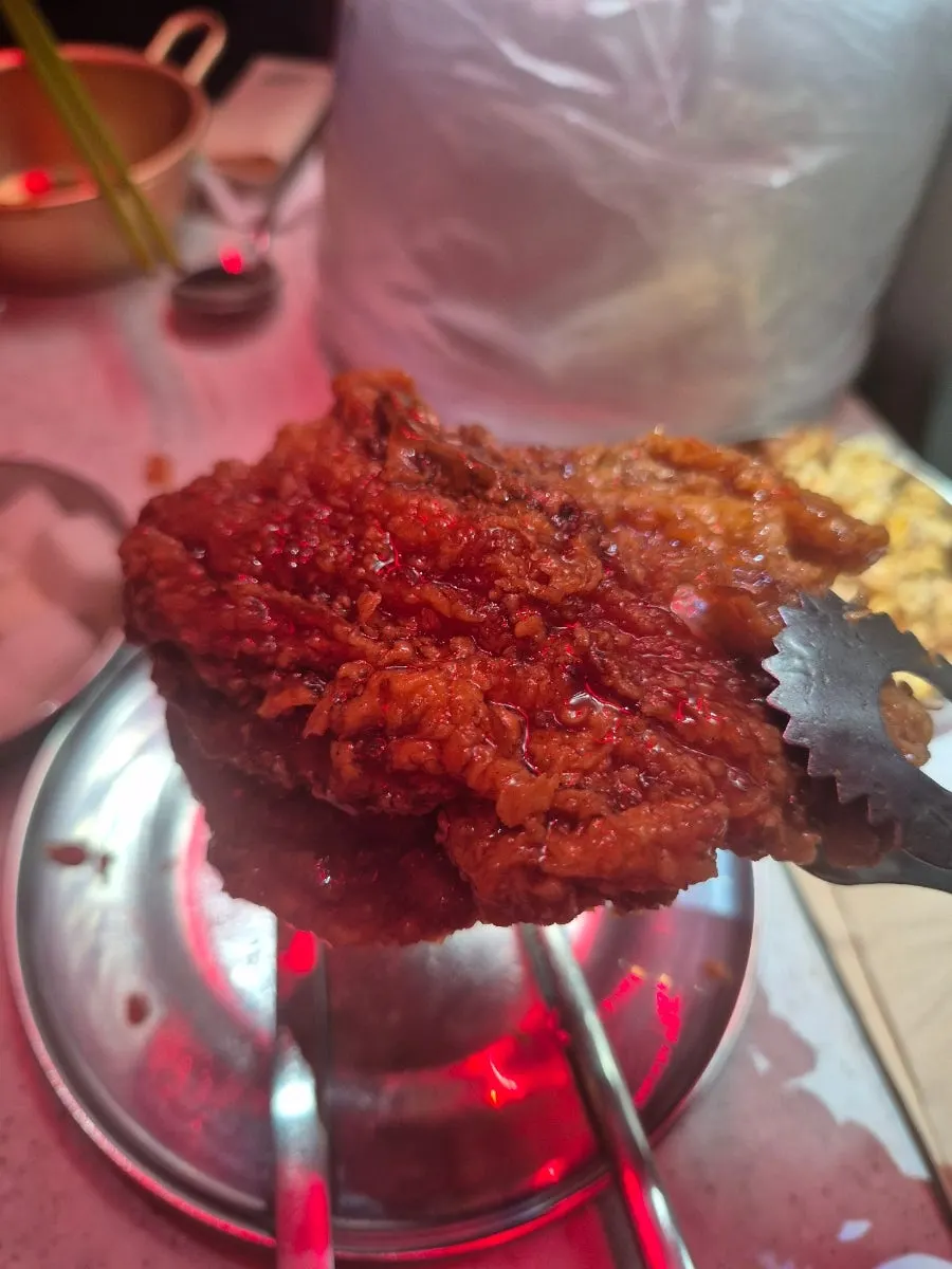 Soy sauce chicken coated in sauce
