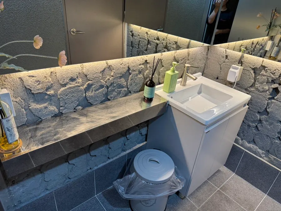 Clean, well-kept restroom at the store